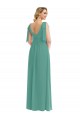 Long Icelandic Silver Sleeveless A-Line V-Back Semi Formal Evening Dress / Bridesmaid Dress Birmingham