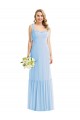 Long Light Sky Blue Sleeveless A-Line Semi Formal Evening Dress / Bridesmaid Dress Birmingham