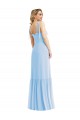 Long Light Sky Blue Sleeveless A-Line Semi Formal Evening Dress / Bridesmaid Dress Birmingham