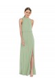 Long Smoke Green Sleeveless A-Line Semi Formal Evening Dress / Bridesmaid Dress Birmingham