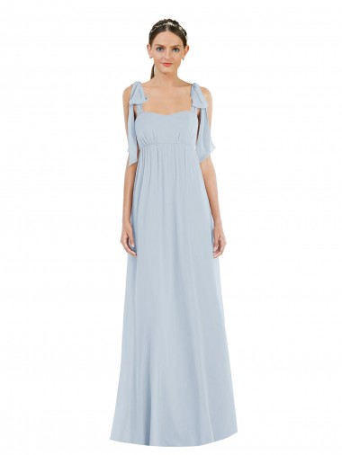 Long Sea Glass Sleeveless A-Line Low Back Semi Formal Evening Dress / Bridesmaid Dress Birmingham