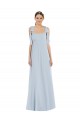 Long Sea Glass Sleeveless A-Line Low Back Semi Formal Evening Dress / Bridesmaid Dress Birmingham