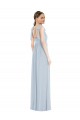 Long Sea Glass Sleeveless A-Line Low Back Semi Formal Evening Dress / Bridesmaid Dress Birmingham