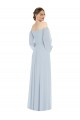 Long Sea Glass Puff Sleeves A-Line Formal Evening Gown / Bridesmaid Dress Birmingham