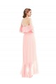 Long Pink Sleeveless A-Line High Low Bridesmaid Dress Birmingham