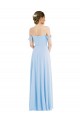 Long Light Sky Blue Sleeveless A-Line Formal Evening Gown / Bridesmaid Dress Birmingham