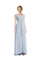 Long Sea Glass Sleeveless A-Line V-Back Black Tie Evening Gown / Bridesmaid Dress Birmingham