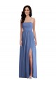 Long Windsor Blue Sleeveless A-Line Low Back Semi Formal Evening Dress / Bridesmaid Dress Birmingham