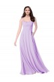Long Lilac Sleeveless A-Line Soft Chiffon Bridal Party Dress Birmingham