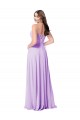 Long Lilac Sleeveless A-Line Soft Chiffon Bridal Party Dress Birmingham