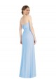 Long Light Sky Blue Sleeveless Trumpet Low Back Black Tie Evening Gown / Bridesmaid Dress Birmingham