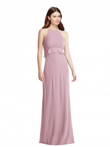 Long Primrose Sleeveless A-Line Low Back Bridesmaid Dress / Evening Dress Birmingham