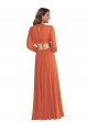 Long Firecracker Long Sleeves A-Line Open Back High Low Evening Gown / Bridesmaid Dress Birmingham