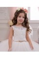 Chapel Train Ivory Sleeveless Ball Gown Flower Girl Wedding Dress Birmingham