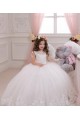 Chapel Train Ivory Sleeveless Ball Gown Flower Girl Wedding Dress Birmingham
