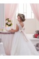 Chapel Train Ivory Sleeveless Ball Gown V-Back Flower Girl Dresses Birmingham