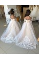 Chapel Train Ivory Long Sleeves Ball Gown Little Flower Girl Dress Birmingham