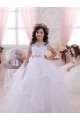 Long Ivory Short Sleeves Ball Gown Little Flower Girl Dress Birmingham
