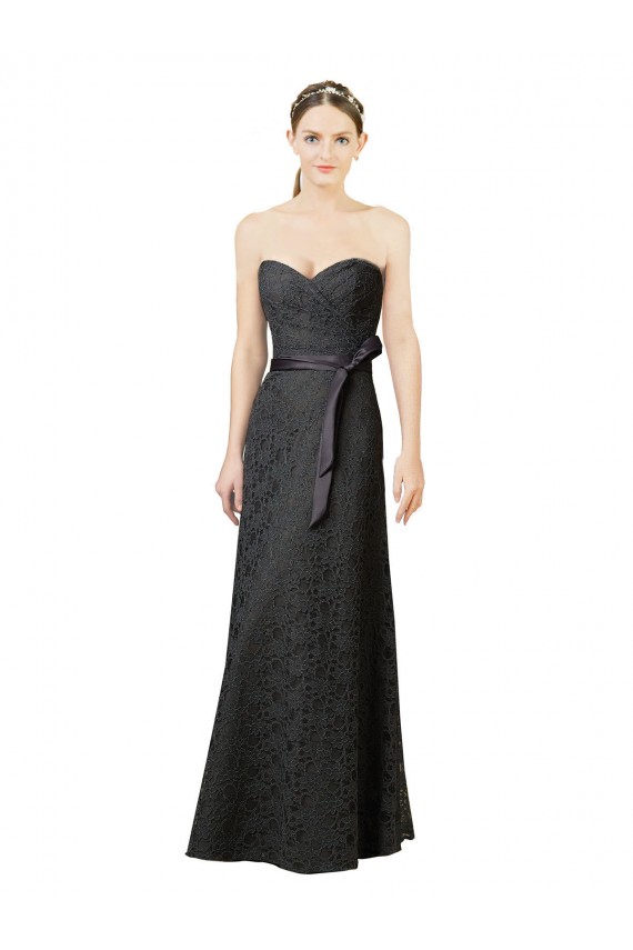Long Slate Grey Sleeveless Sheath Bridesmaid Dress Birmingham