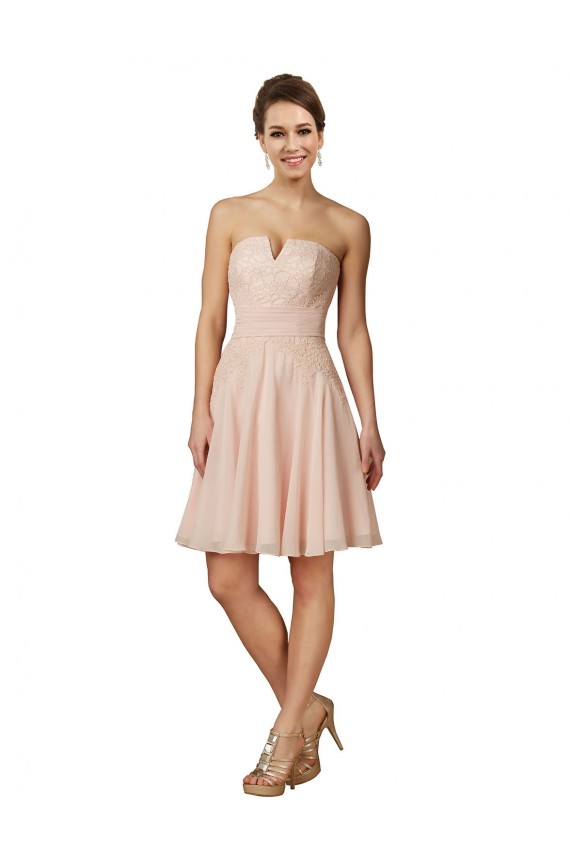 Knee Length Pink Sleeveless A-Line Bridesmaid Dress Birmingham