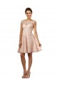 Knee Length Pink Cap Sleeves A-Line Bridesmaid Dress Birmingham