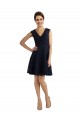 Knee Length Dark Navy Sleeveless A-Line Bridesmaid Dress / Evening Dress Birmingham