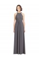 Long Stormy Silver Sleeveless A-Line Bridesmaid Dress Birmingham