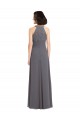 Long Stormy Silver Sleeveless A-Line Bridesmaid Dress Birmingham