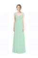 Long Mint Green Sleeveless A-Line Keyhole Back Bridesmaid Dress Birmingham