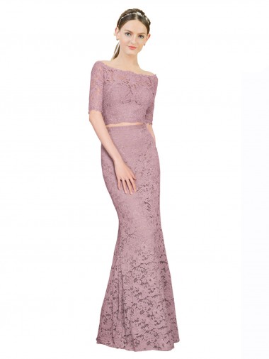 Short Sleeves Long Mermaid Prom Dress / Bridesmaid Dress Birmingham