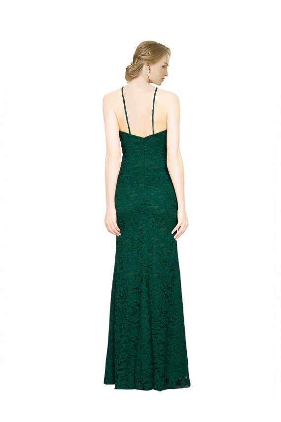 Long Dark Green Sleeveless Mermaid Low Back Prom Dress / Bridesmaid Dress Birmingham