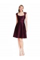 Knee Length Grape Sleeveless A-Line Open Back Bridesmaid Dress Birmingham