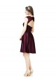 Knee Length Grape Sleeveless A-Line Open Back Bridesmaid Dress Birmingham