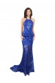 Long Royal Blue Sleeveless Mermaid Open Back Semi Formal Evening Dress / Prom Dress / Bridesmaid Dress Birmingham