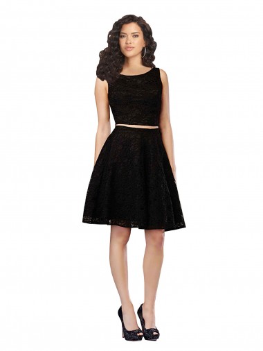 Knee Length Black Sleeveless A-Line Bridesmaid Dress Birmingham