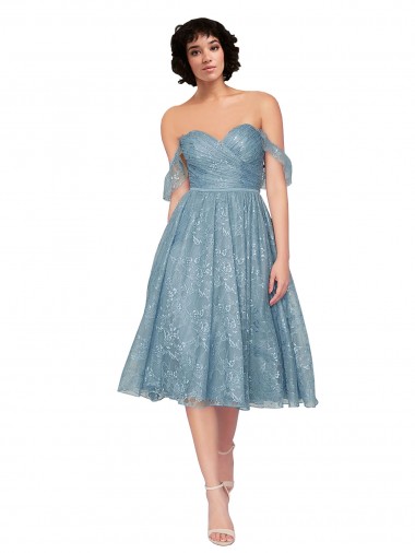 Knee Length Sleeveless A-Line Keyhole Back Bridesmaid Dress Birmingham