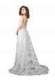 Chapel Train Off White Sleeveless A-Line Low Back Wedding Dress Birmingham