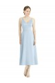 Tea Length Light Sky Blue Sleeveless A-Line Bridesmaid Dress Birmingham