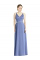 Long Periwinkle Sleeveless A-Line Satin Bridesmaid Dress Birmingham