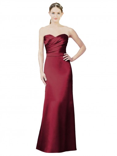 Long Burgundy Sleeveless Mermaid Bridesmaid Dress / Evening Dress Birmingham