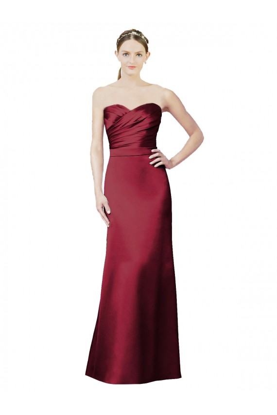 Long Burgundy Sleeveless Mermaid Bridesmaid Dress / Evening Dress Birmingham