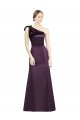 Long Grape Sleeveless Mermaid Satin Bridesmaid Dress Birmingham