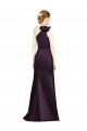 Long Grape Sleeveless Mermaid Satin Bridesmaid Dress Birmingham