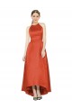 Spice Red Sleeveless A-Line High Low Bridesmaid Dress Birmingham