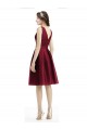 Knee Length Burgundy Sleeveless A-Line Bridesmaid Gown Birmingham