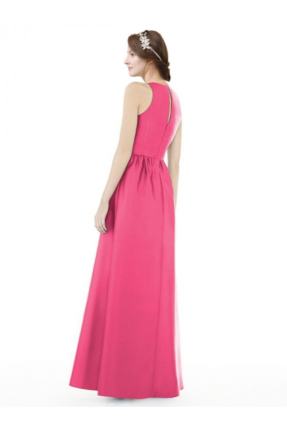 Long Ruby Sleeveless A-Line Keyhole Back Bridesmaid Dress Birmingham