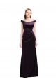 Long Grape Cap Sleeves A-Line Bridesmaid Dress Birmingham