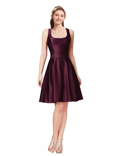Knee Length Sleeveless A-Line V-Back Prom Dress / Bridesmaid Dress Birmingham