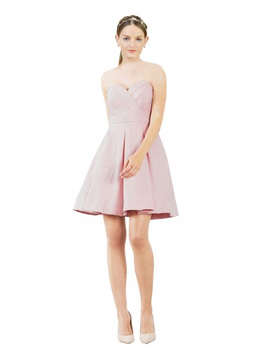 Knee Length Pink Sleeveless A-Line Evening Gown / Bridesmaid Dress Birmingham
