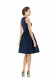 Cocktail Length Dark Navy Sleeveless A-Line Bridesmaid Dress Birmingham